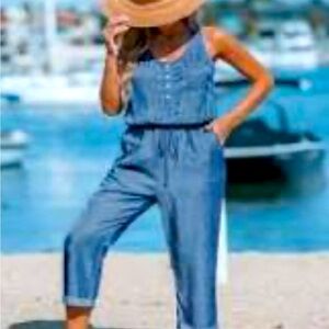 Cupshe denim look jumpsuit